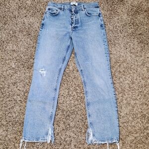 Agolde Sky Blue Straight Leg Jeans